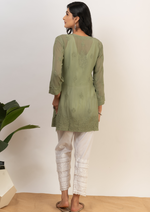 Load image into Gallery viewer, Tarai Viscose Short Chikankari Kurti
