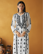 Load image into Gallery viewer, Pratha 3D Chikankari Muslin Kurta
