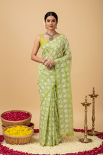 Load image into Gallery viewer, Tepchi work chikankari saree
