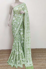 Load image into Gallery viewer, Gulzar Heavy Work Georgette Chikankari Saree
