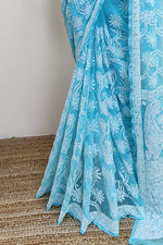 Load image into Gallery viewer, Gulzar Full Jaal Chikankari Saree