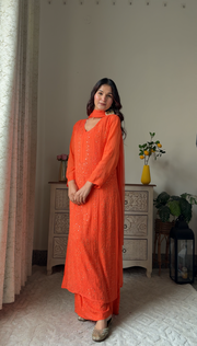 Nagma Premium Chikankari Mukaish Viscose Set
