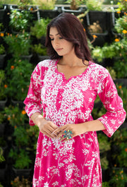 Chhaya Mul Chikankari Kurti Set