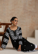 Load image into Gallery viewer, Malhar Rayon Long Chikankari Kurta
