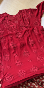 Load image into Gallery viewer, Khwab 3D Handwork Chikankari Kurti Set