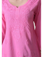 Load image into Gallery viewer, Bela Dyed Rayon Short Chikankari Kurti