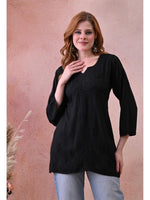 Load image into Gallery viewer, Bela Dyed Rayon Short Chikankari Kurti