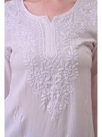 Load image into Gallery viewer, Bela Dyed Rayon Short Chikankari Kurti