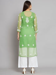 Zara Georgette Chikankari Kurta