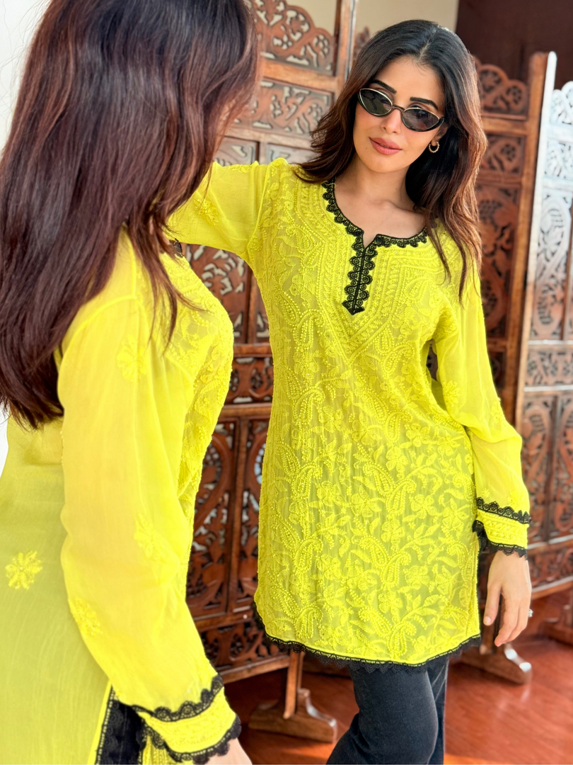 Korli Viscose Designer Short Kurti