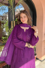 Kalira Rayon Mukaish Chikankari Kurti Set