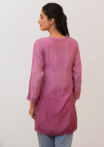 Load image into Gallery viewer, Tarai Viscose Short Chikankari Kurti
