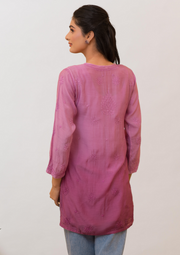 Tarai Viscose Short Chikankari Kurti