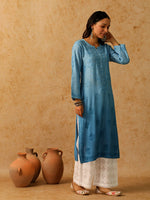 Load image into Gallery viewer, Adya Chanderi Chikankari Kurti