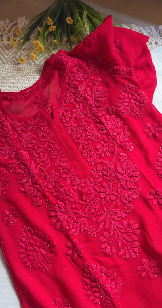 Khwab 3D Handwork Chikankari Kurti Set