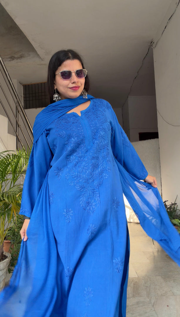 Vrati Rayon Chikankari Suit Sets