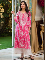 Load image into Gallery viewer, Zainab Chikankari Mulmul Straight Kurti
