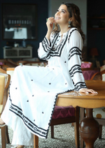 Load image into Gallery viewer, Adila Muslin Designer Chikankari Kurti
