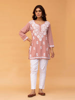 Load image into Gallery viewer, Aabha Premium Modal Chikankari Top
