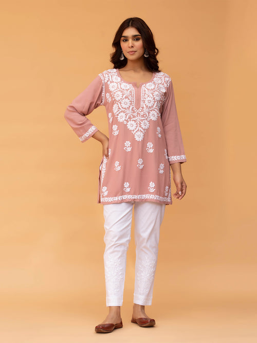 Aabha Premium Modal Chikankari Top