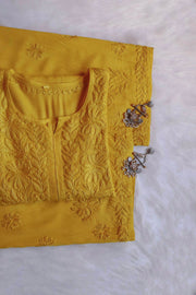 Malhar Rayon Chikankari Kurti Set