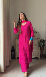 Load image into Gallery viewer, Surma Viscose 3D Chikankari Kurta Set