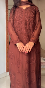 Load image into Gallery viewer, Khwab 3D Handwork Chikankari Kurti Set