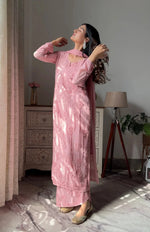 Load image into Gallery viewer, Gulnaaz Viscose Premium Chikankari Kurti Set