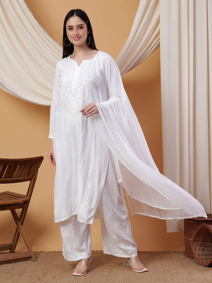 Bahar Chikankari Ombre Dyed Kurti Set