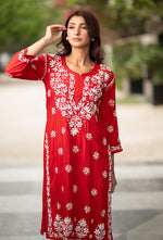 Load image into Gallery viewer, Daniya Modal Chikankari Kurti Set - The Lucknowi Chikan 