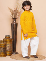 Kunwar Chikankari Boys Kurta Pyjama Set