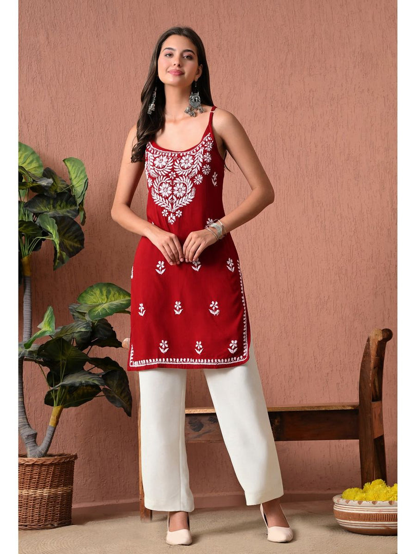 Mahiya Strappy Chikankari Kurti