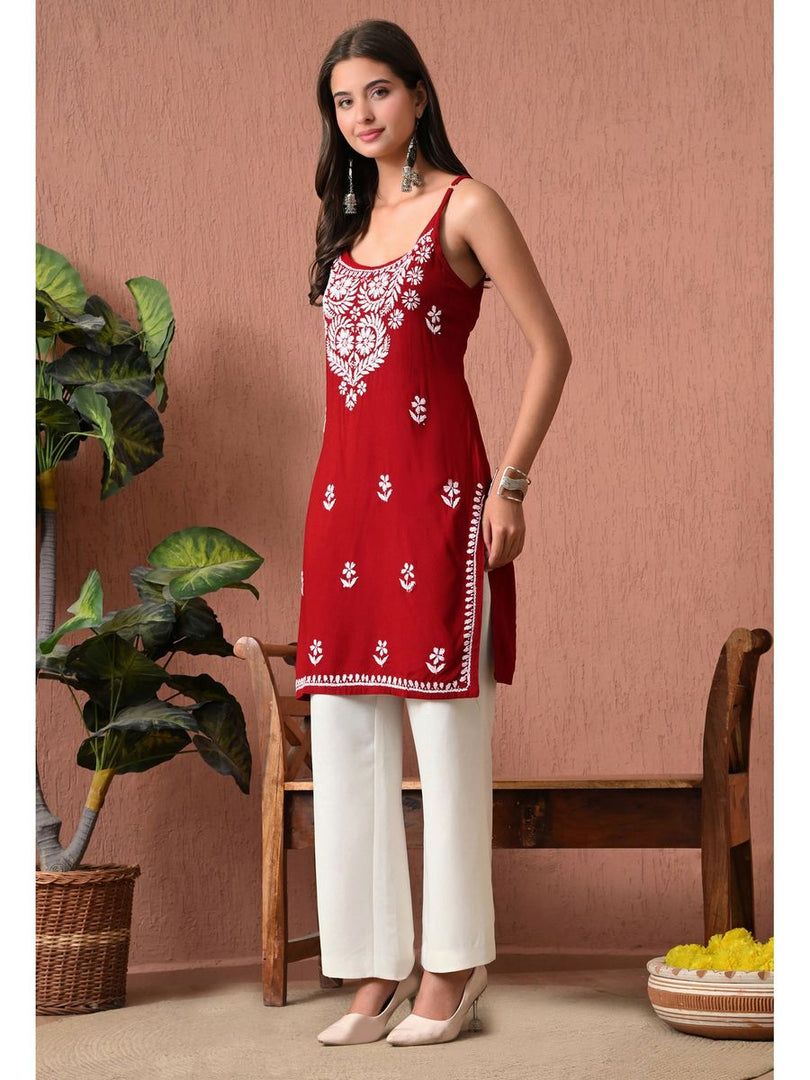 Mahiya Strappy Chikankari Kurti