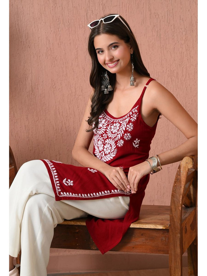 Mahiya Strappy Chikankari Kurti