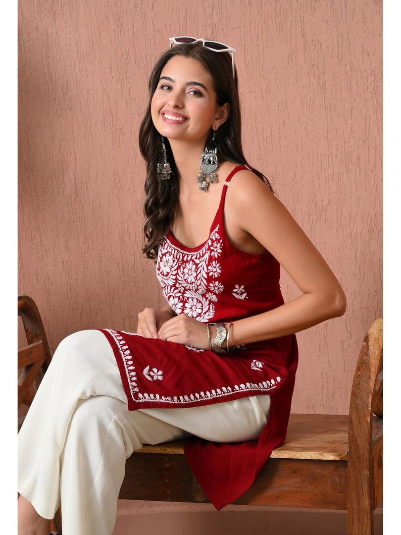 Mahiya Strappy Chikankari Kurti