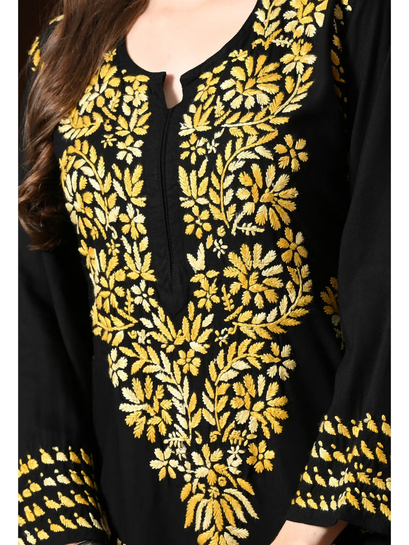 Mahira Rayon Duel Thread Chikankari Kurti