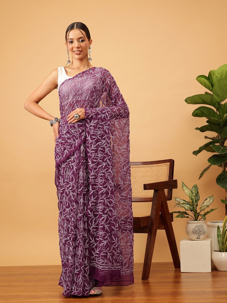 Tepchi Chikankari Sarees