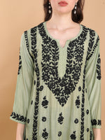 Load image into Gallery viewer, Pratha 3D Chikankari Muslin Kurta
