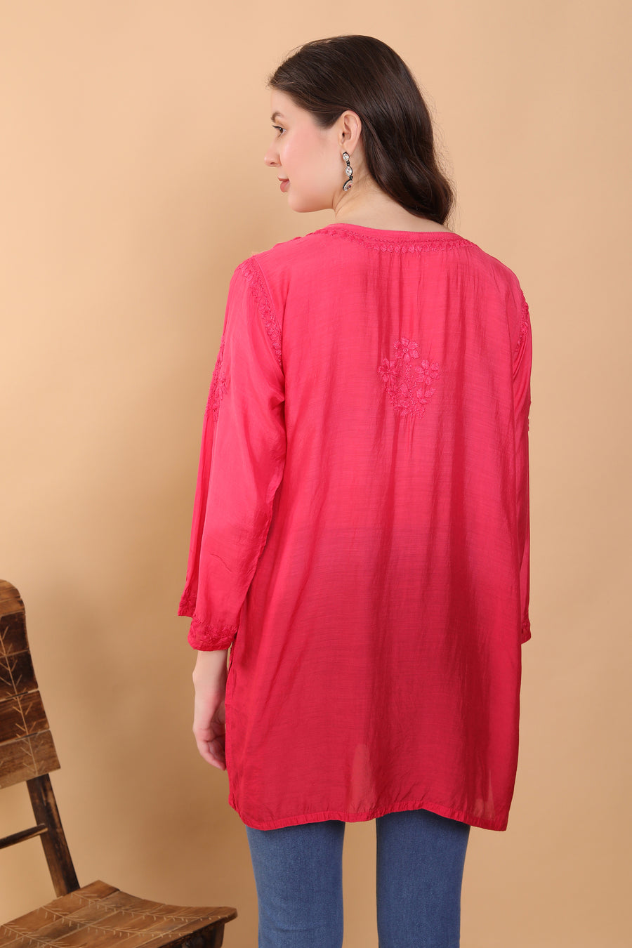 Johra Muslin Chikankari Short Kurti