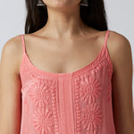 Load image into Gallery viewer, Viscose 3D Sleeveless Designer Kurti - The Lucknowi Chikan 