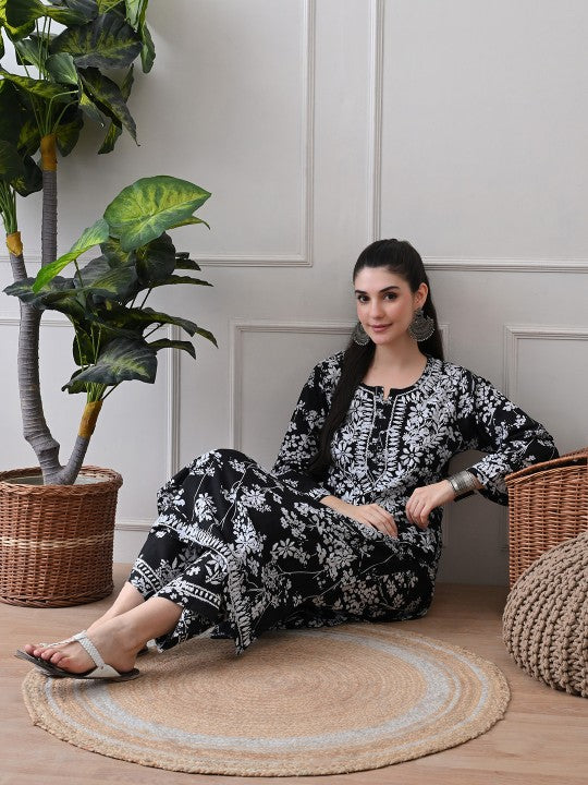 Chhaya Mul Chikankari Kurti Set