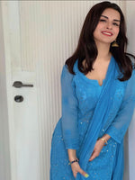 Load image into Gallery viewer, Surraiyya Viscose Chikankari Gharar Suit Set