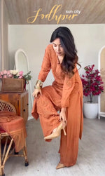 Load image into Gallery viewer, Gulnaaz Viscose Premium Chikankari Kurti Set