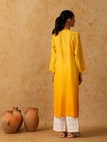 Load image into Gallery viewer, Adya Chanderi Chikankari Kurti