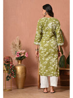 Load image into Gallery viewer, Aadat Mulmul Straight Chikankari Kurti