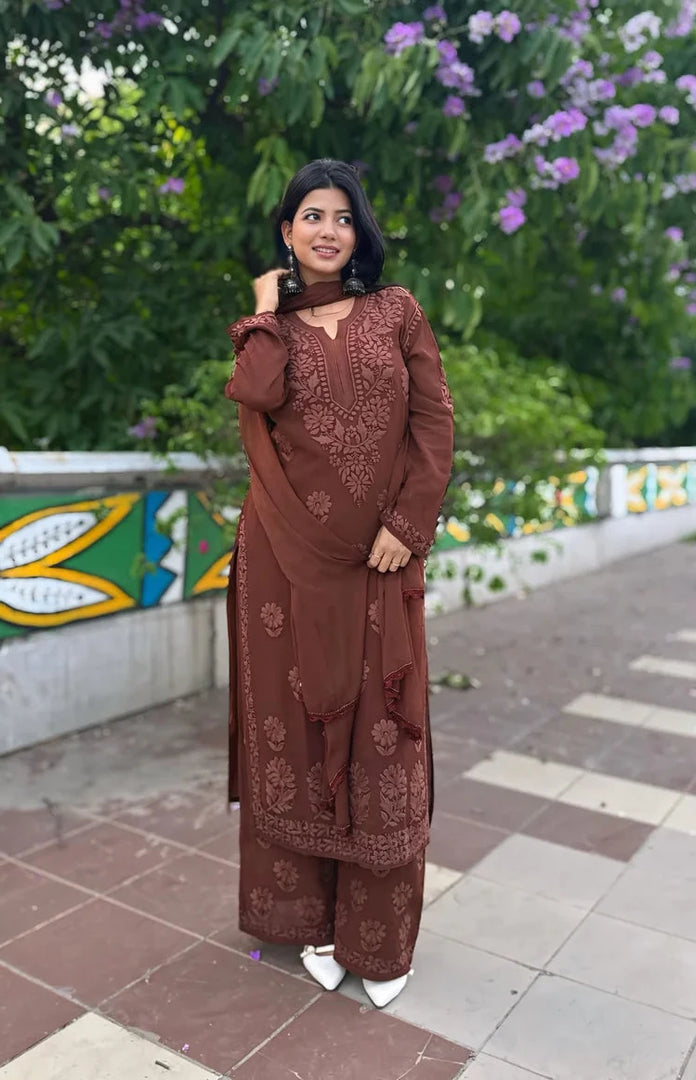 Gulnaaz Viscose Premium Chikankari Kurti Set