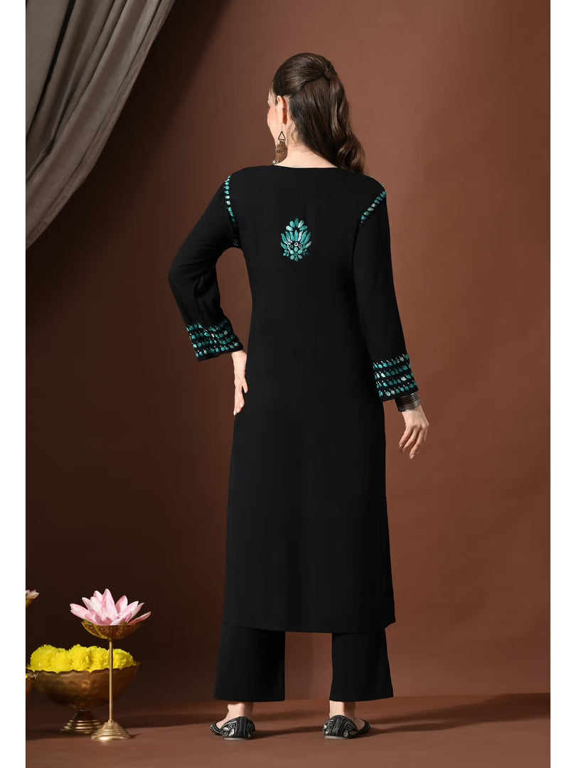 Mahira Rayon Duel Thread Chikankari Kurti