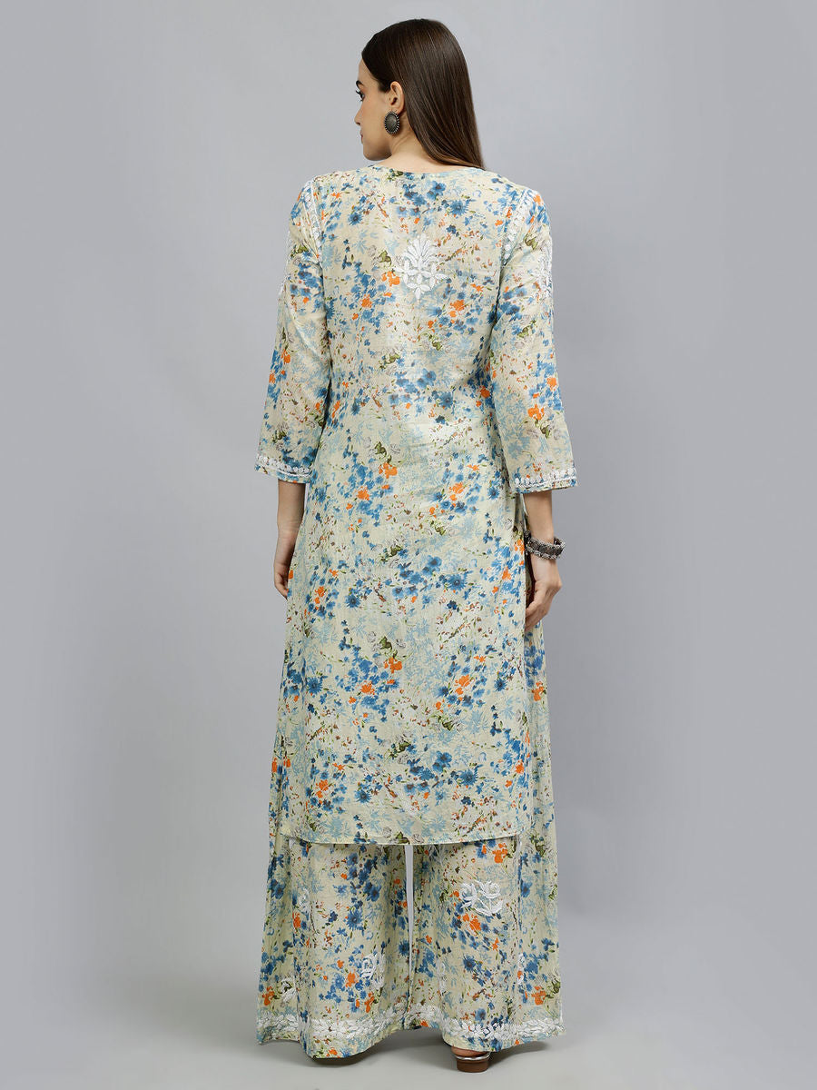 Maira Floral Chikankari Mulmul Co-ord Sets