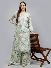 Maira Floral Chikankari Mulmul Co-ord Sets