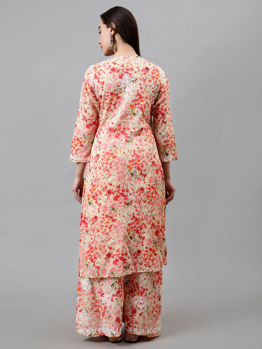 Maira Floral Chikankari Mulmul Co-ord Sets